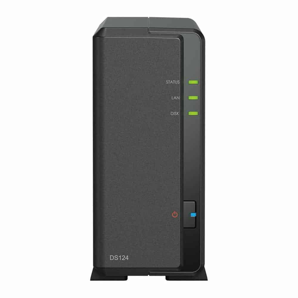 (image for) Synology DiskStation DS124 1 Bay Desktop NAS Enclosure with 1x 4TB Synology HAT3310 HDD